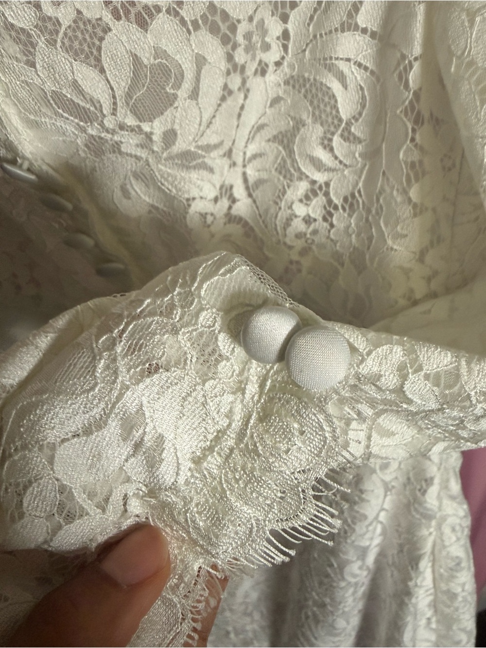 White Lace Off-Shoulder Sheath Dress - Picture 5 of 7